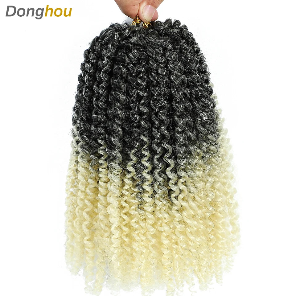 8 Inch Curly Passion Twist Synthetic Crochet Hair - Various Colors Available