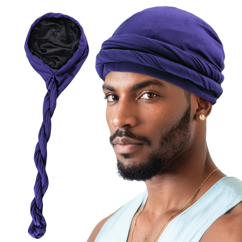 Elastic Men's Turban Hat/Scarf  - Various Colors Available