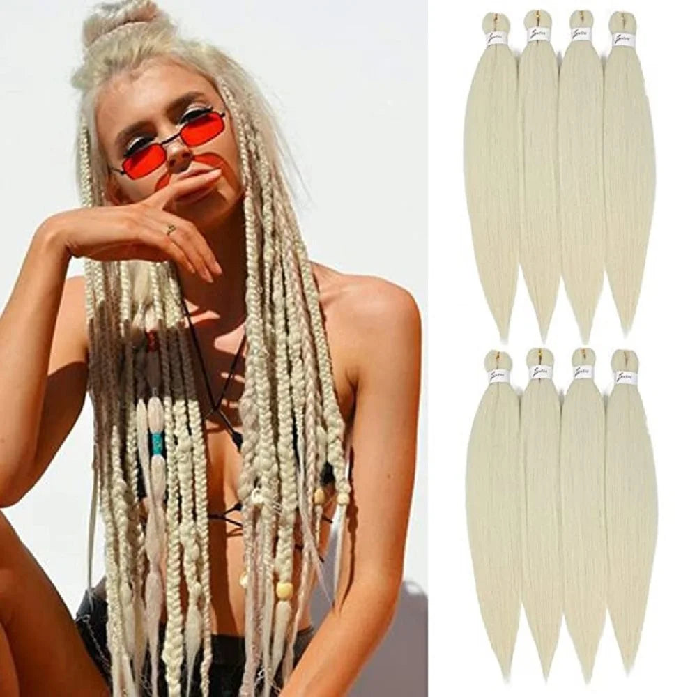 Pre-Stretched Synthetic Braiding Hair - Various Colors Available