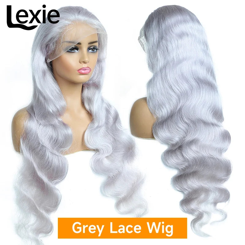 Raw Vietnamese Straight Silver Grey - HD Transparent Lace Frontal Human Hair Wig