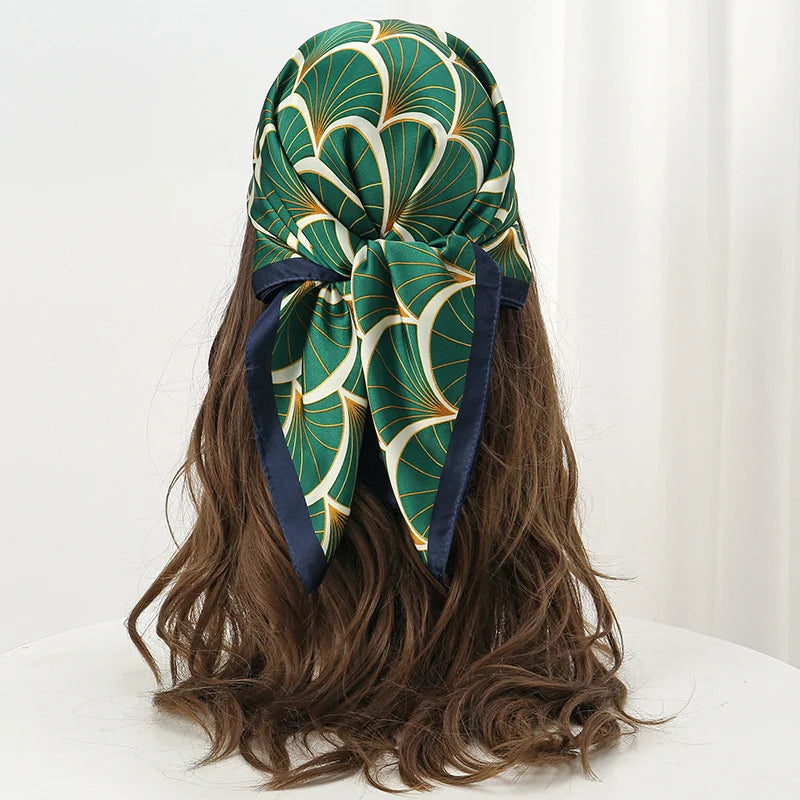 Luxury Print Satin Silk Square Scarfs