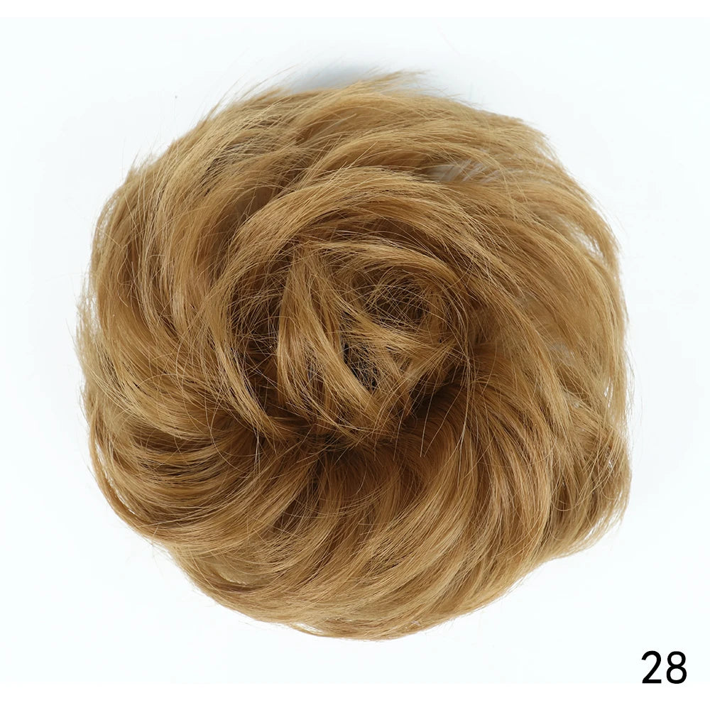 Synthetic Culrly Messy Ponytail Updo Bun with Elastic Band/Scrunchy