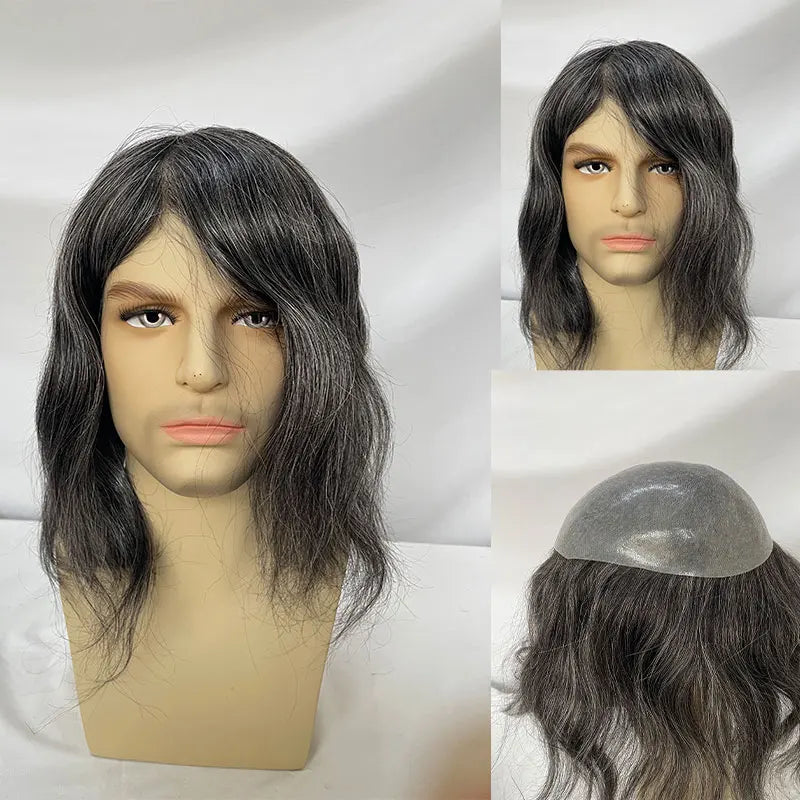 12inch Long Human Hair, Thin Skin Base PU Toupee/Replacement Units - Various Options Available