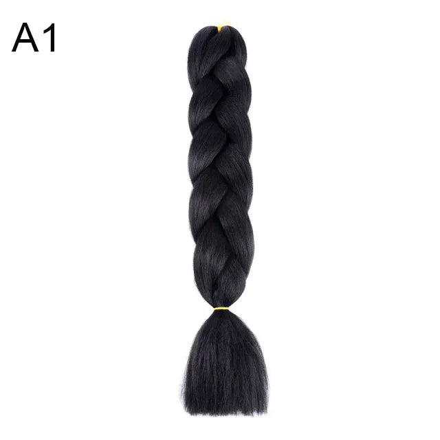 24Inch Synthetic Yaki Jumbo Braiding Hair - Various Colors Available