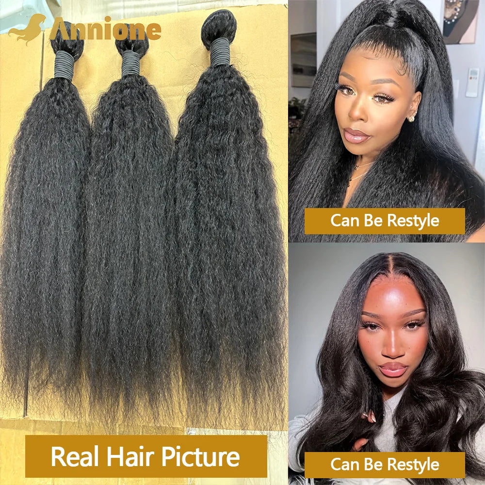 Kinky Straight 100 Raw Brazilian Human Hair Bundles