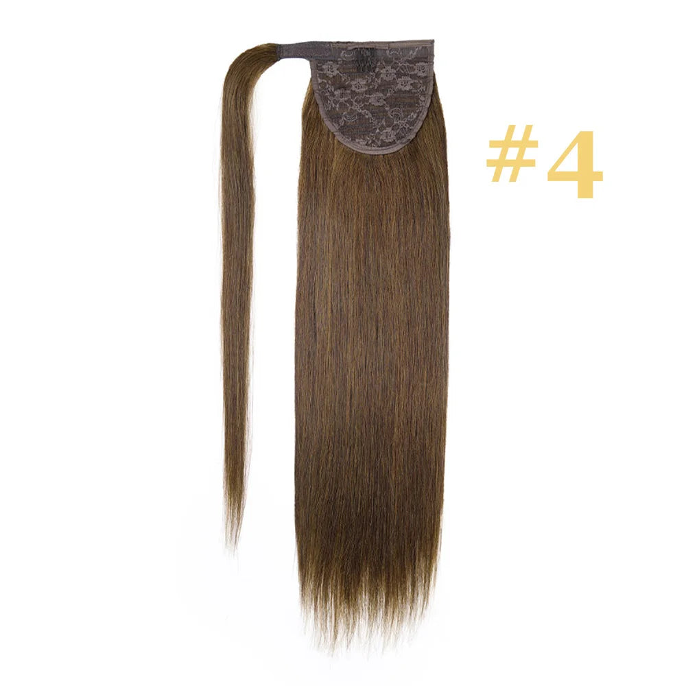 Straight Human Hair Wrap Around Ponytails - Various Options Available