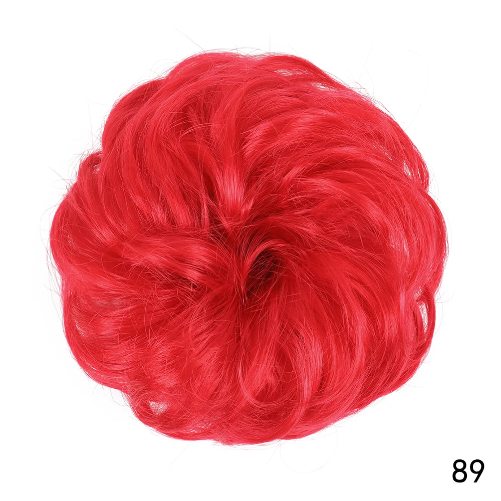 Synthetic Culrly Messy Ponytail Updo Bun with Elastic Band/Scrunchy