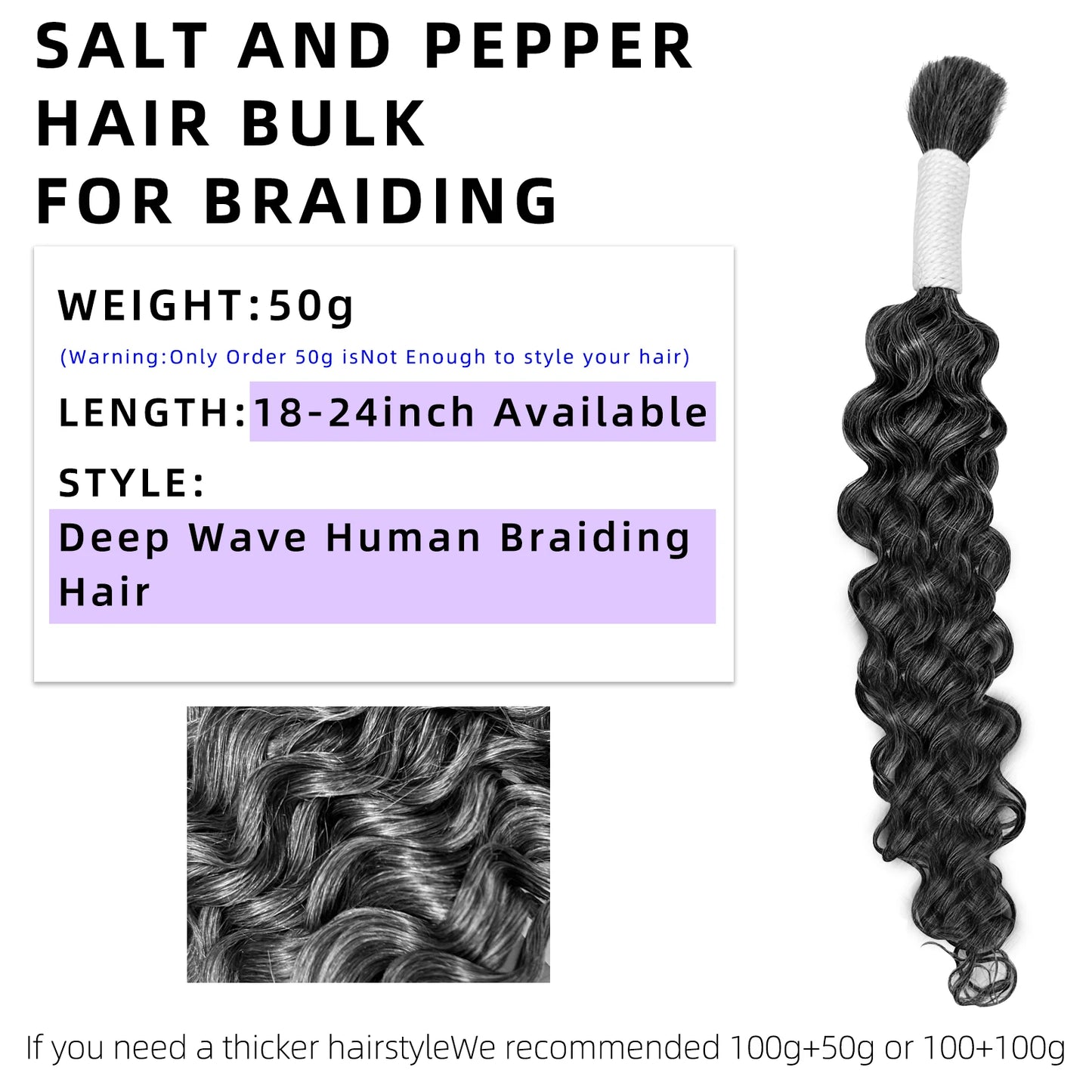 Deep Water Wave Unprocessed Human Hair Braiding