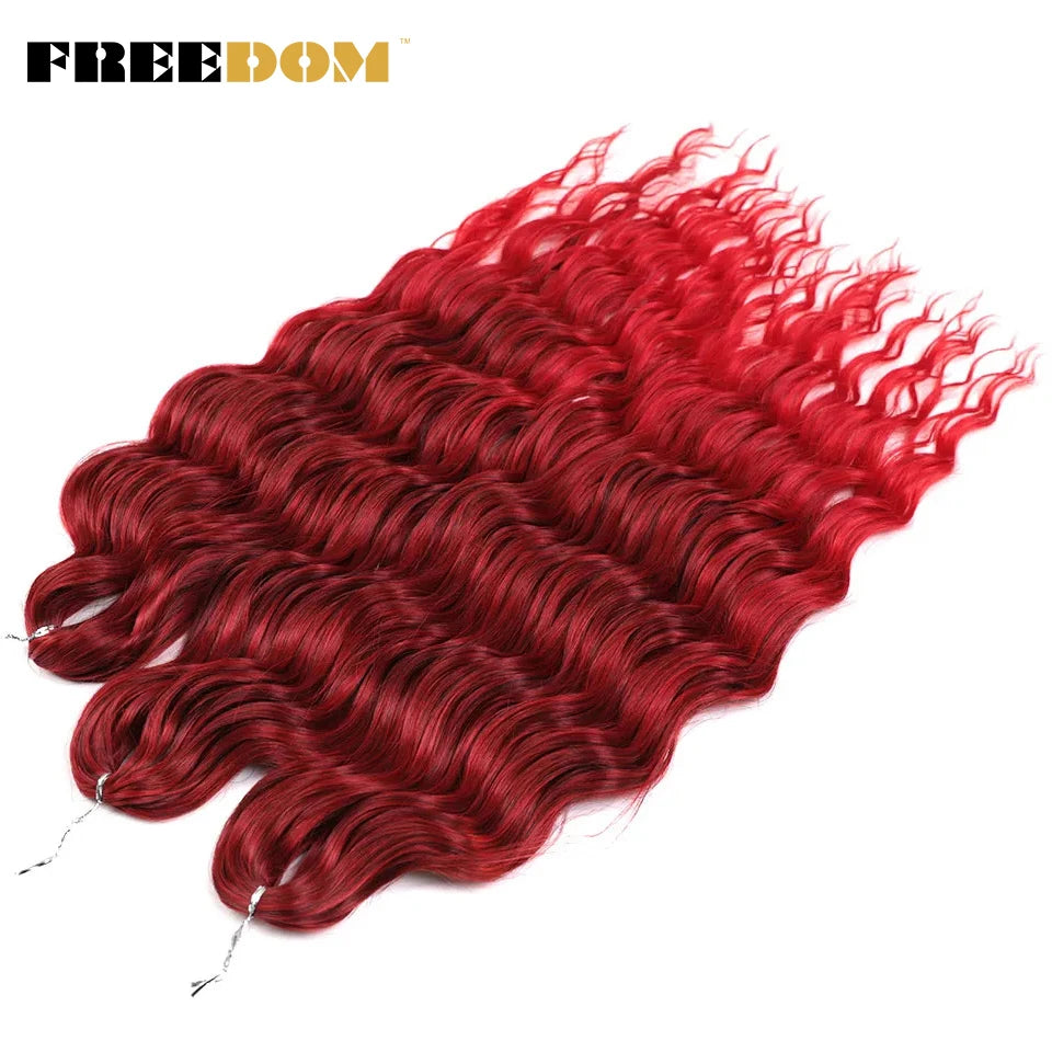 Synthetic Loose Deep Wave Crochet Hair - Various Colors Available