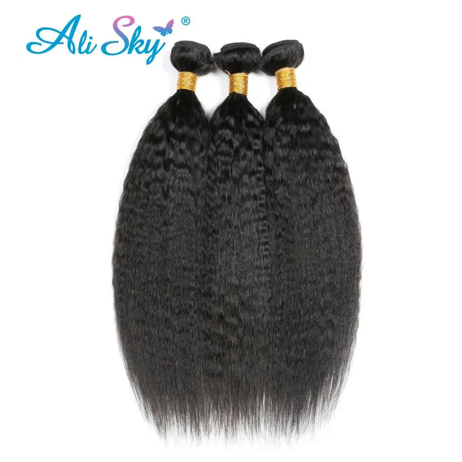 Peruvian Human Hair Kinky Straight Bundles