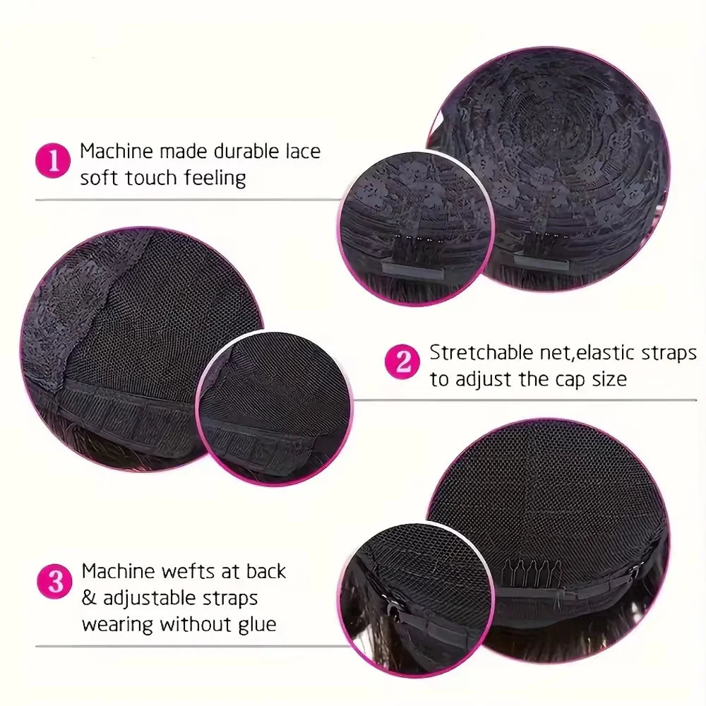 Women's Human Hair Pixie Cut Wig - Short Pin Curls