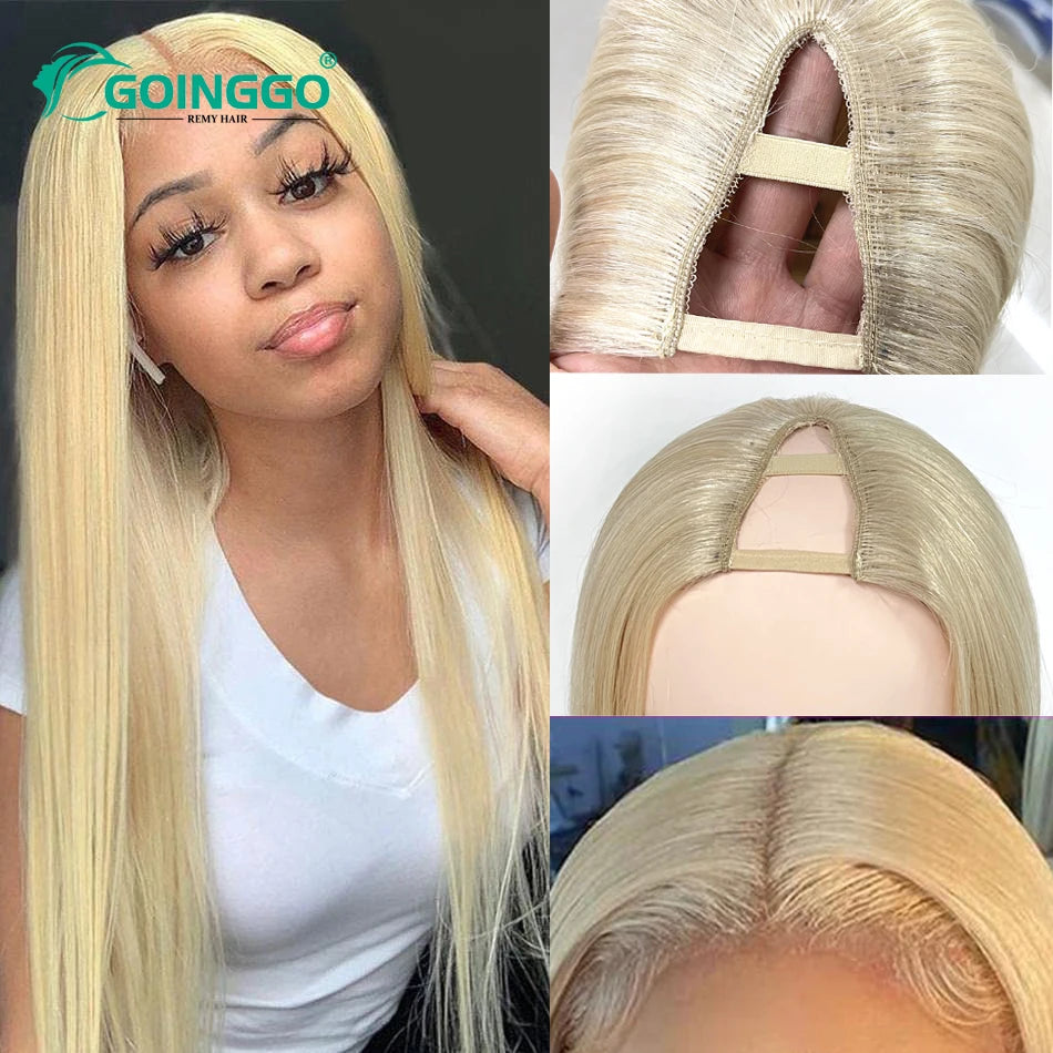 Straight V Part Human Hair Wig - Various Colors Available