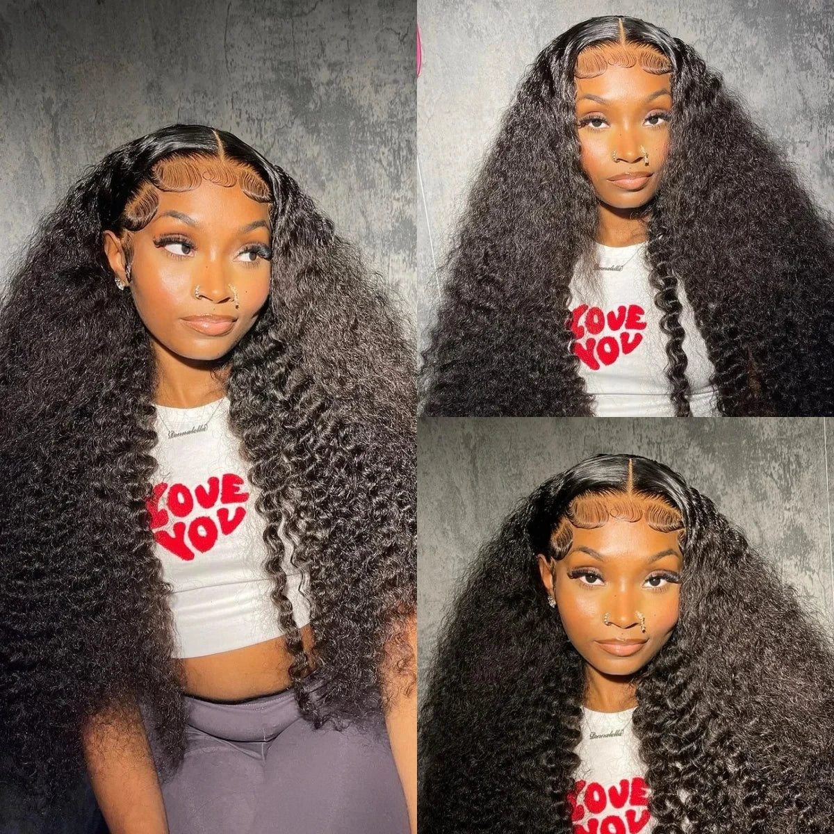 Brazilian Deep Wave Curly - Pre Plucked 360 Lace Front Human Hair Wig