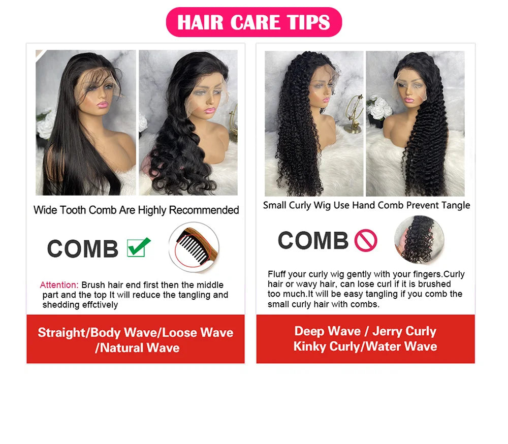Brazilian Body Wave Hot Red - 4x4, 5x5 & 13x6 HD Lace Front Human Hair Wigs