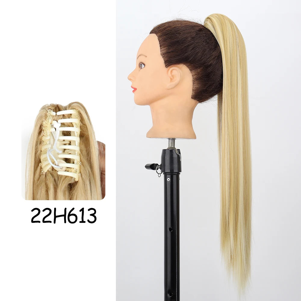 Synthetic 24" Long Wavy Claw Clip On Ponytail