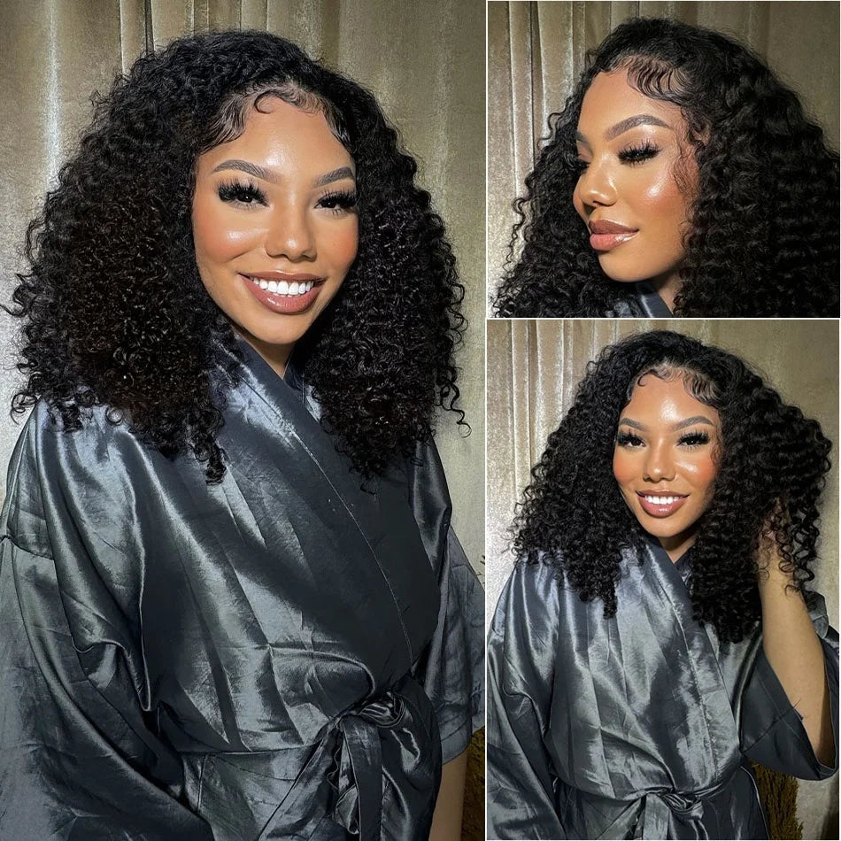 Brazilian Deep Wave Curly Bob - Lace Front Human Hair Wig