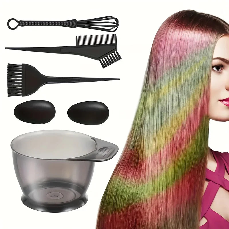 WANMEI Professional Hair Coloring Dye Tools Hairdressing Styling Accessories Hair Color Dye Mixer Dye Brush Bowl and Wai cloth