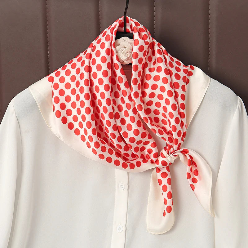 Luxury Print Satin Silk Square Scarfs