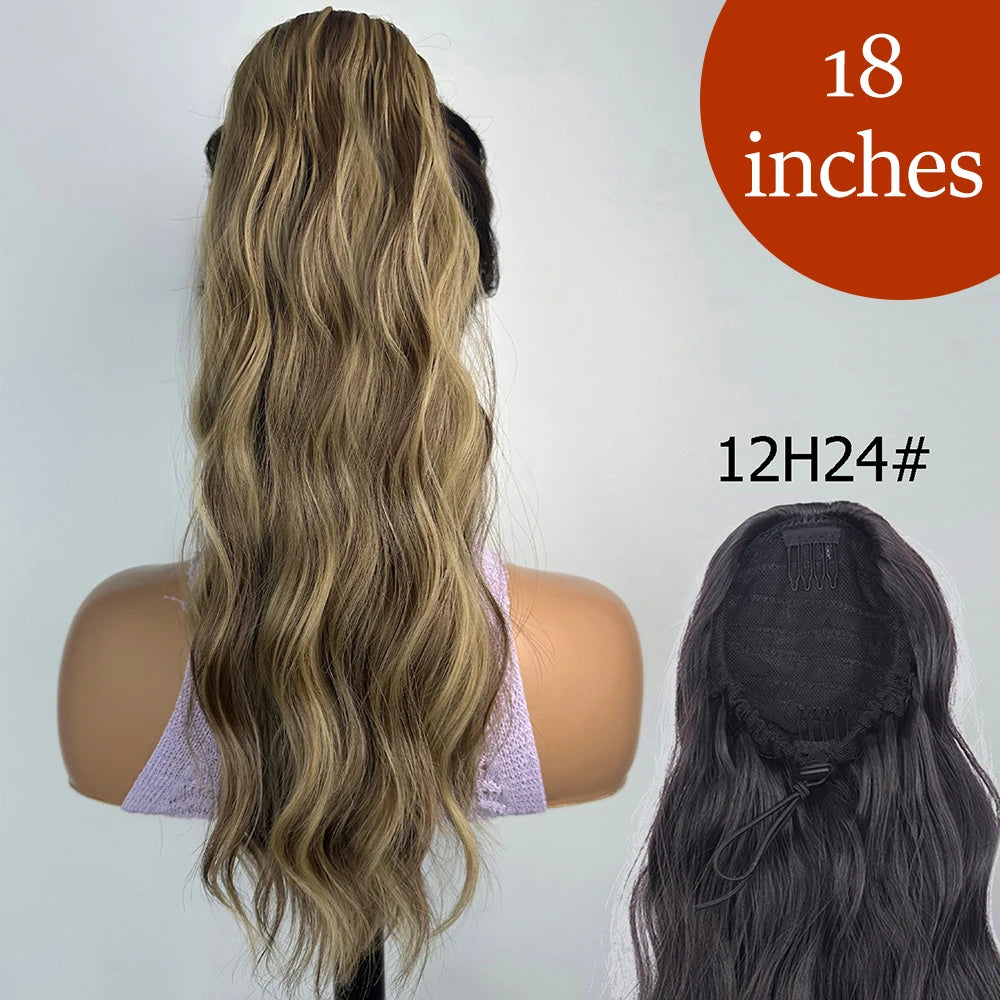 Synthetic Long Straight Claw Clip On 24Inch Ponytail