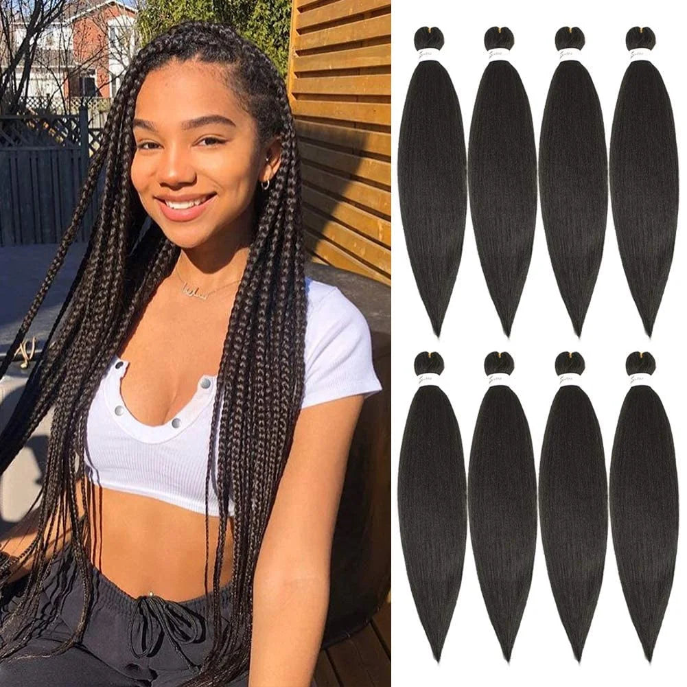 Pre-Stretched Synthetic Braiding Hair - Various Colors Available