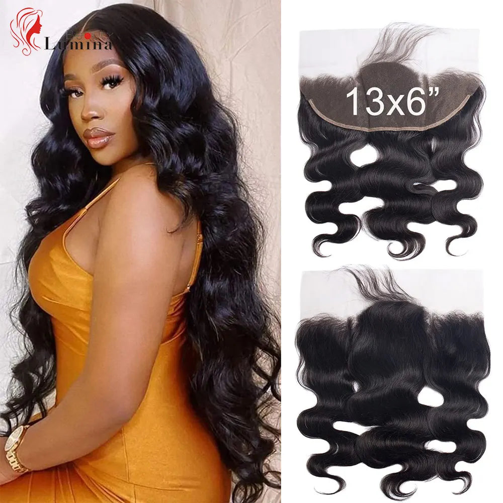 Body Wave Brazilian Remy Pre Plucked 100% Human Hair Lace Frontal or Closures