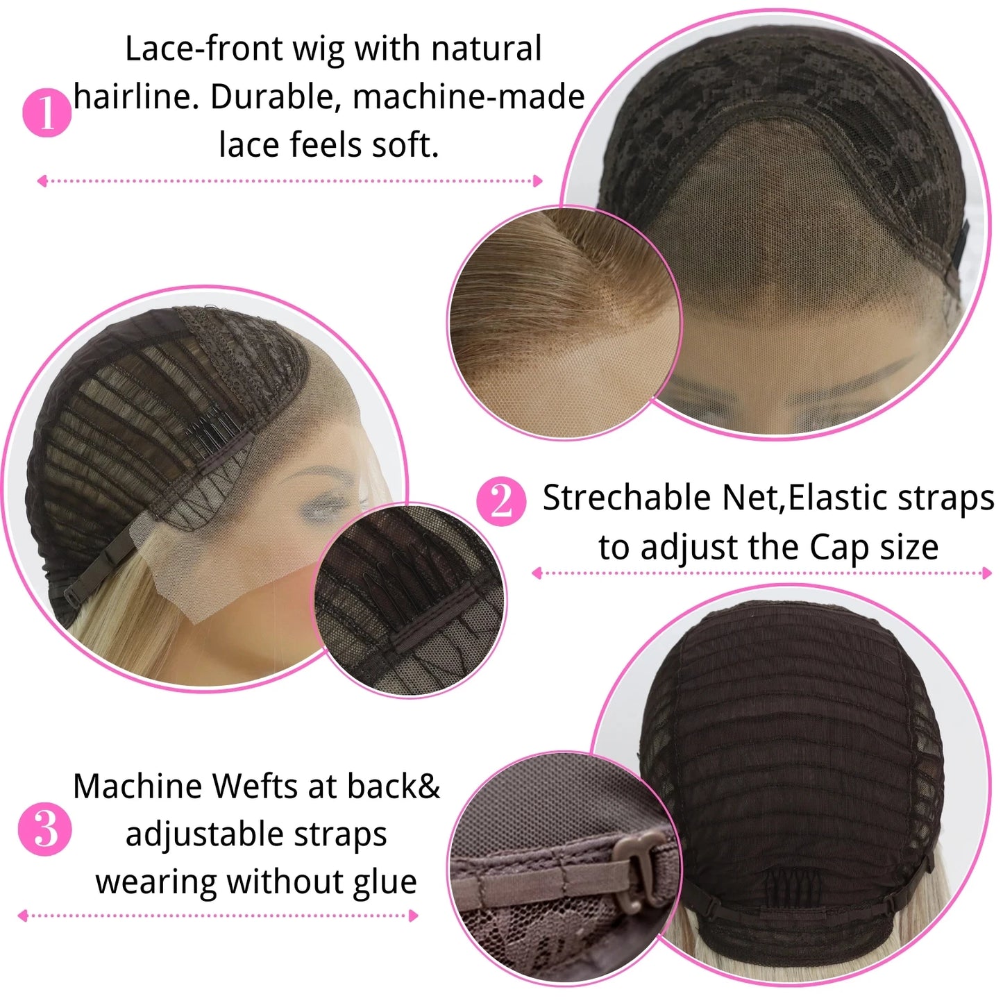 Dark Blue 13X4 Synthetic Long Sliky Straight Lace Wig