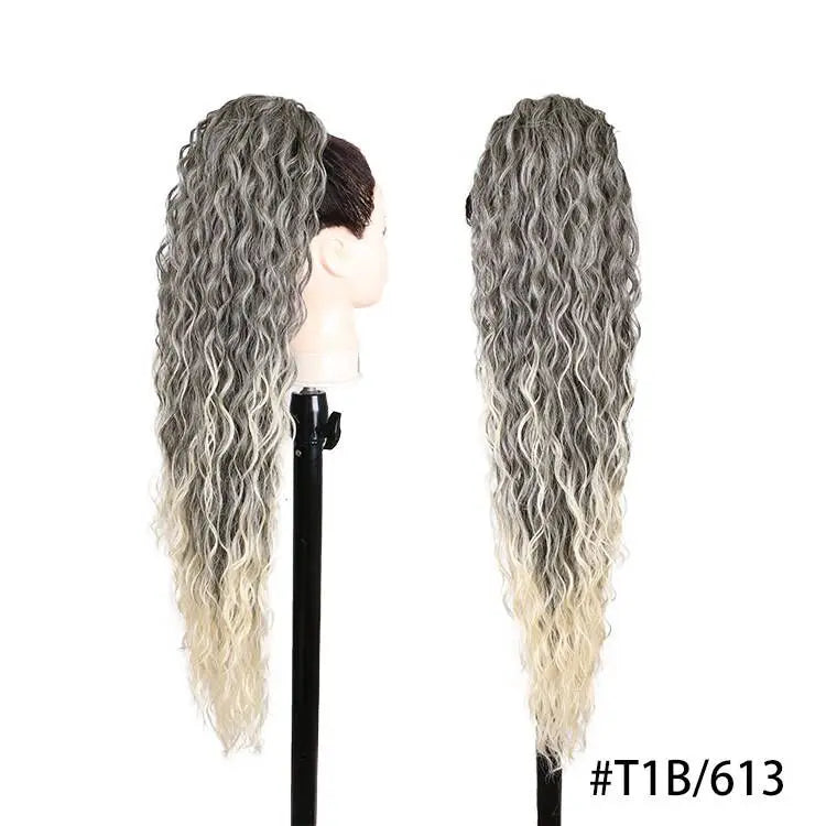 Long Synthetic Clip In Drawstring Ponytails - Various Options Available