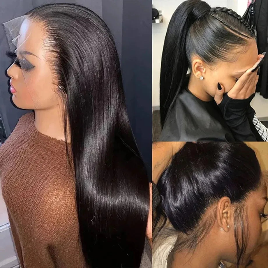 Bone Straight - Glueless Invisi-Drawstring 360 HD Transparent Lace Front Human Hair Wear&Go Wig