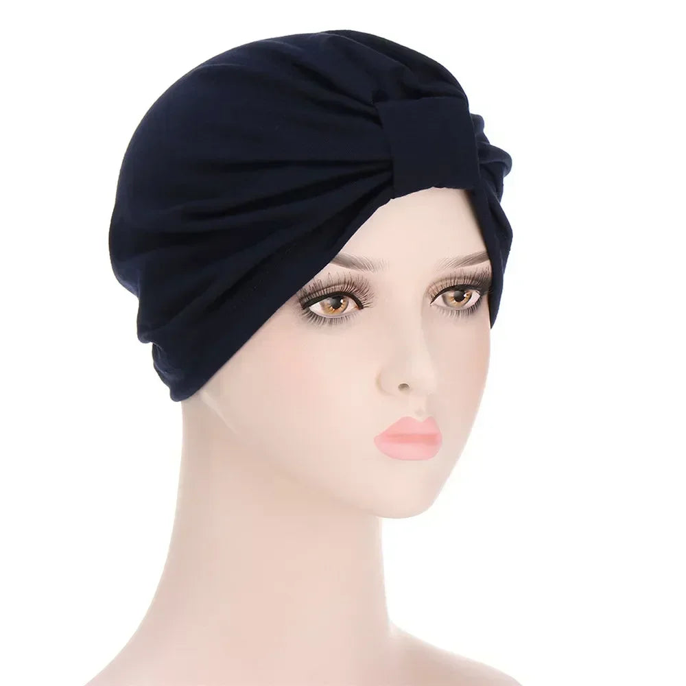 Women's Pleated Turbans in Various Colors