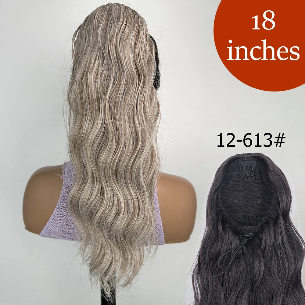 Synthetic Long Straight Claw Clip On 24Inch Ponytail