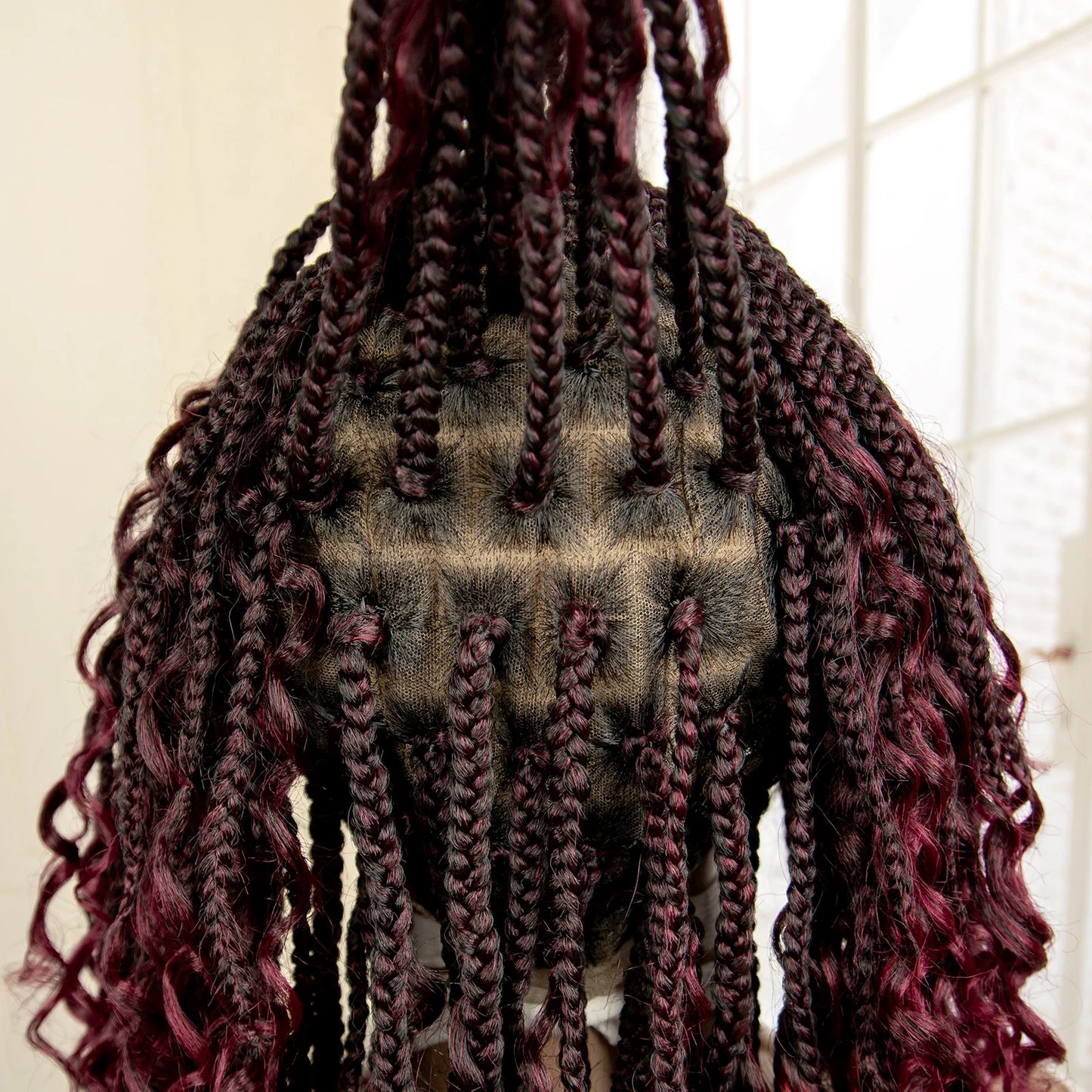 14 Inches Short Box Braided Full Lace Synthetic Boho Wigs  - Various Colors Available