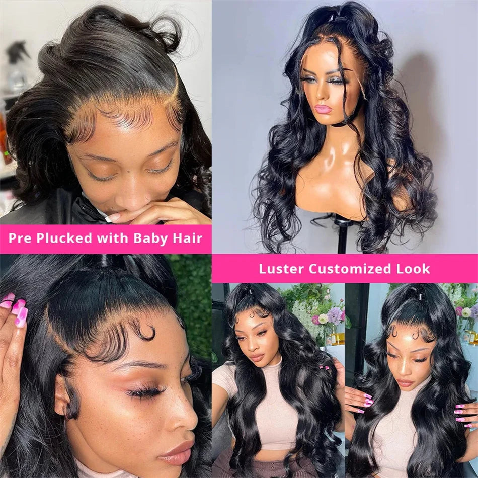 Body Wave - Pre Plucked Transparent HD Lace Frontal Human Hair Wig