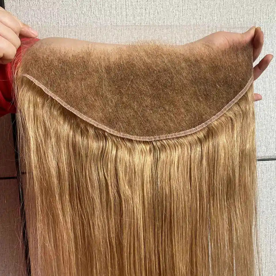 #27 Blonde Straight Human Hair HD Lace Frontal or Closures