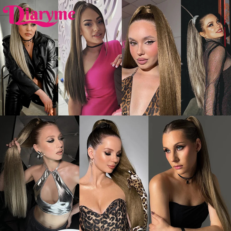 Long Straight Synthetic Ponytails - Various Options Available