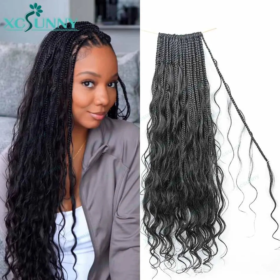Body Wave Boho Braids Human Hair Crochet - Pre-looped