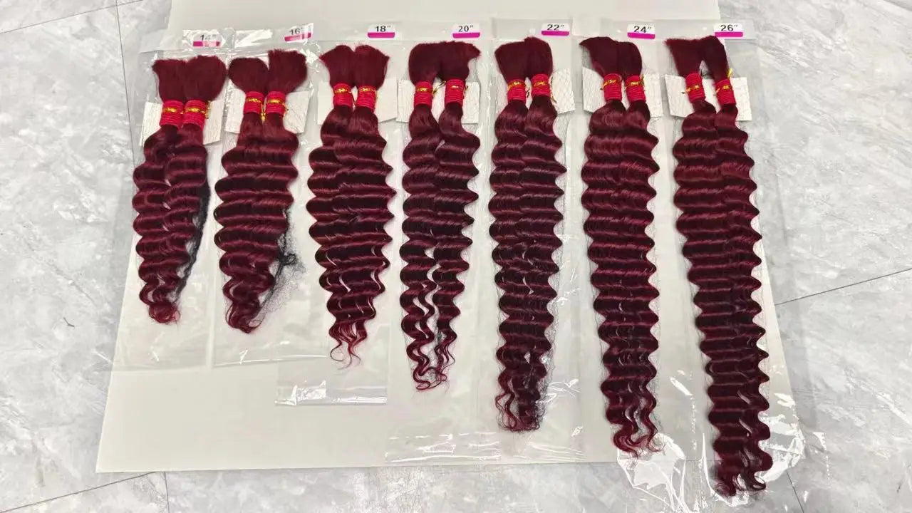 Deep Wave Highlight Ombre Human Hair For Braiding