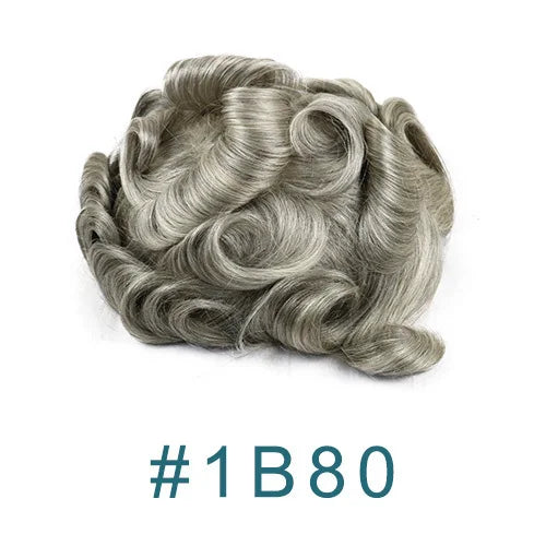 Thin 0.03mm Skin Natural Hairline Vlooped 100% Human Hair Replacement System (Toupee) Various Colors Available