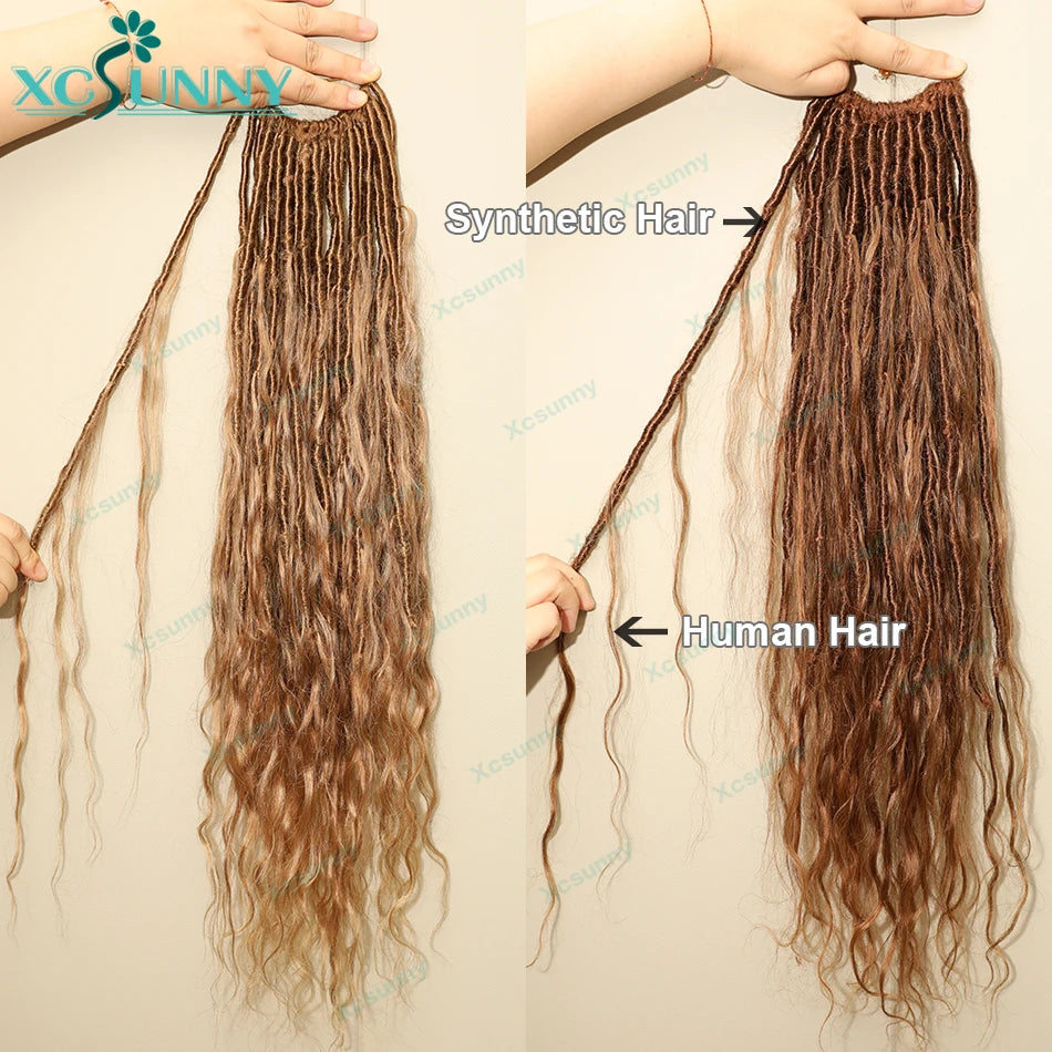 Body Wave Human Hair Pre Looped Crochet Boho Locs