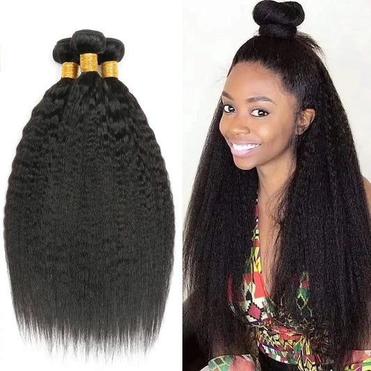 Peruvian Human Hair Kinky Straight Bundles
