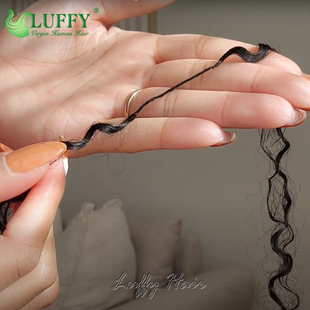 Kinky Curly Crochet Human Hair, Pre-Separated With Invisible Micro Loop