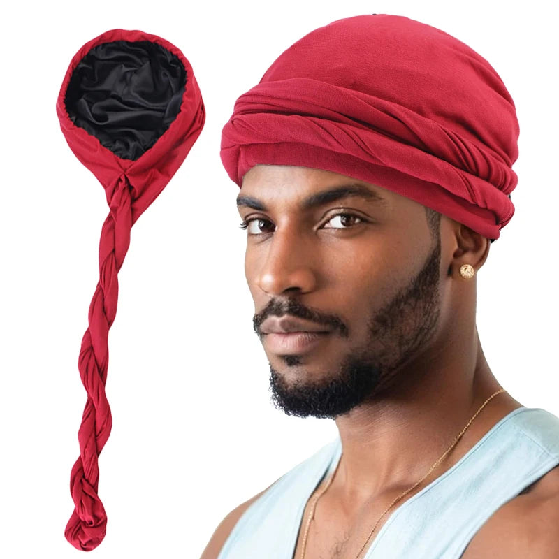 Elastic Men's Turban Hat/Scarf  - Various Colors Available