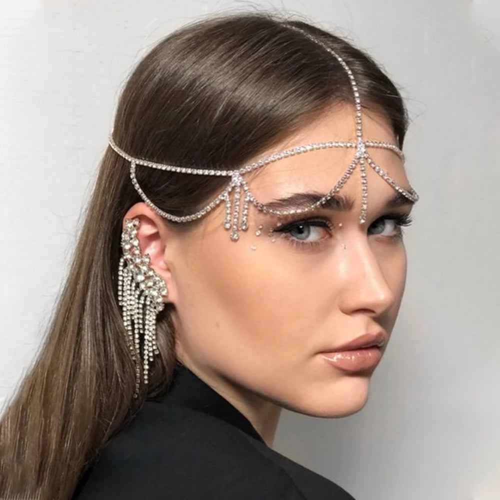 Rhinestone Hair Chain Band