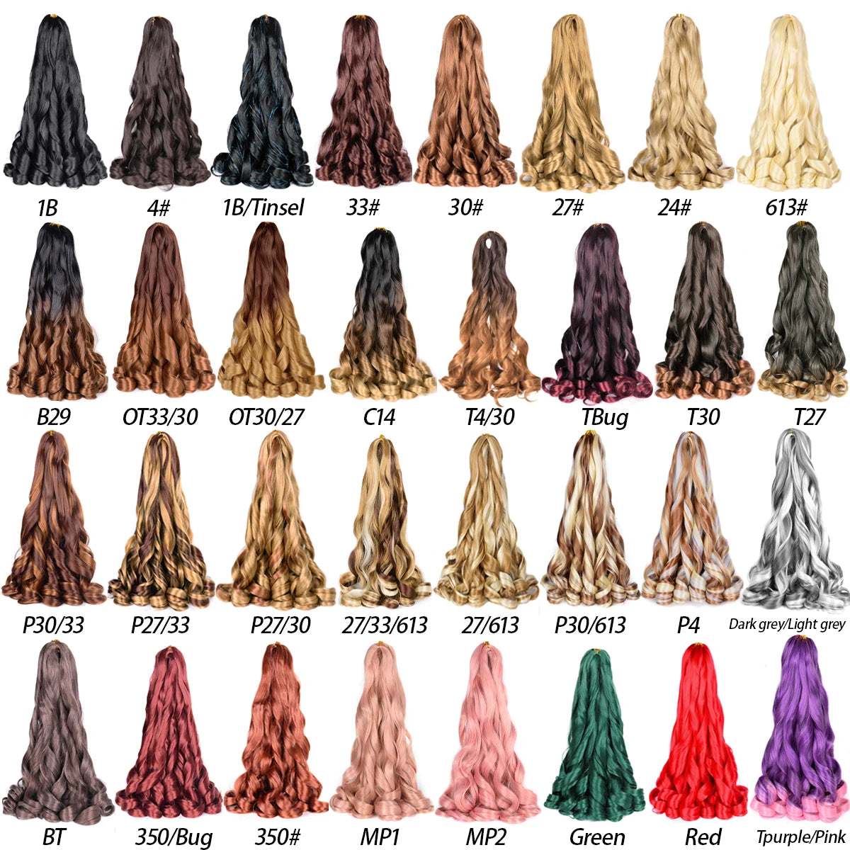 Loose French Spiral Curl Synthetic Pre-Stretched Braiding Hair