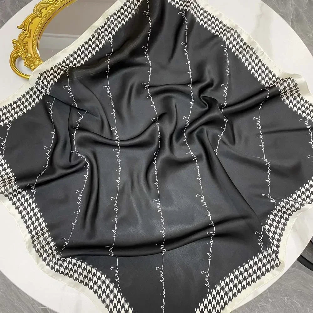 100%Polyester Scarf 70cm Printed Square Scarf