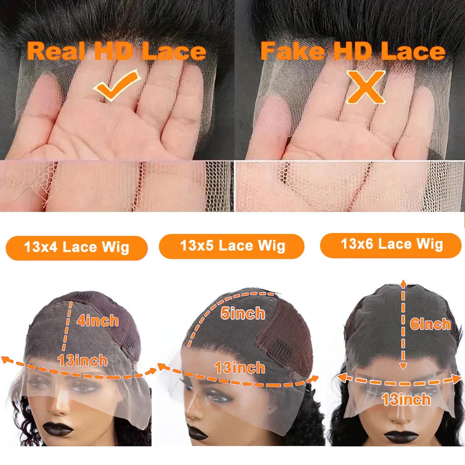 Deep Wave - Glueless HD Lace Frontal Human Hair Wig