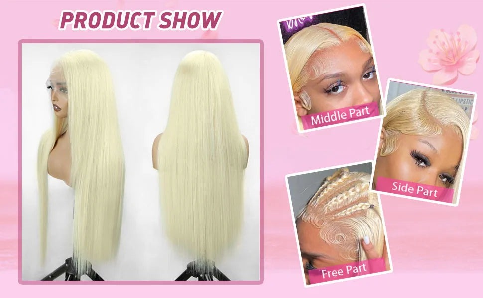 Blonde Bone Straight - HD Transparent Lace Frontal Human Hair Wig
