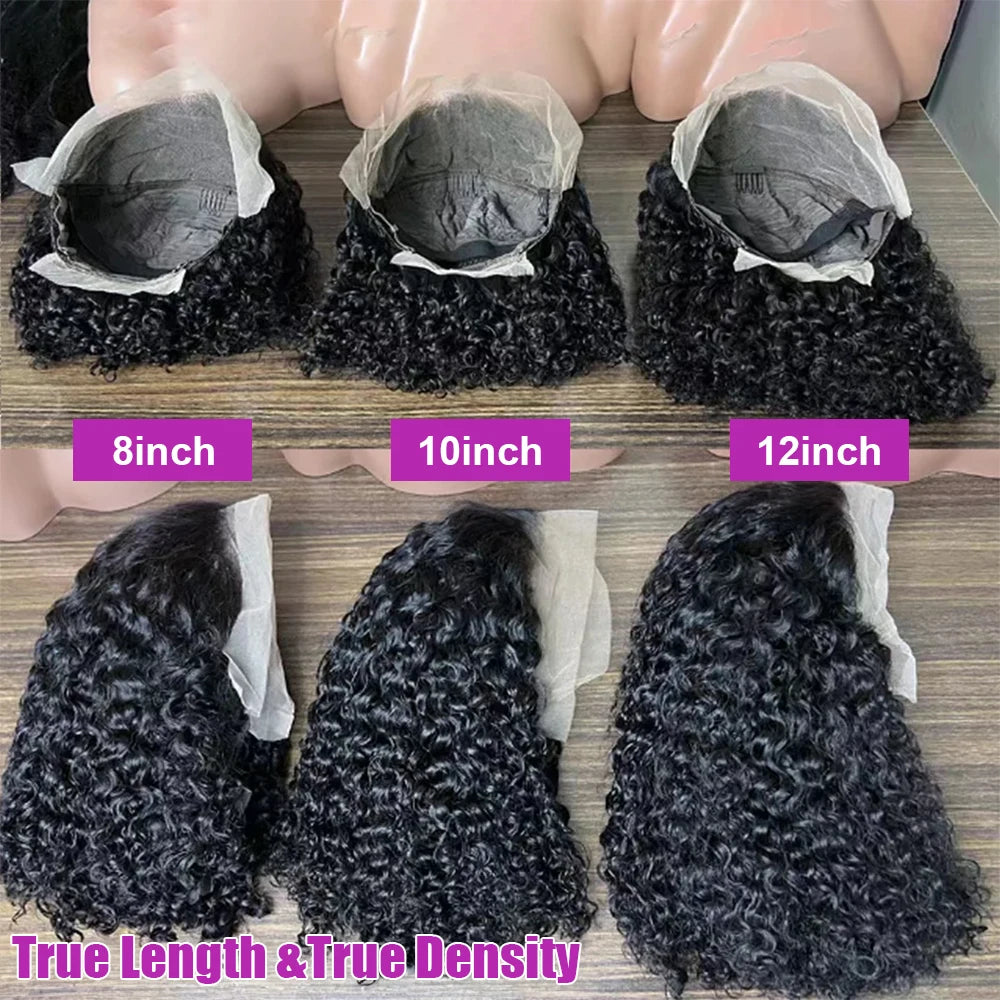 Water Wave Bob - Glueless Pre Plucked, Pre Cut Human Hair Ready To Go Lace Frontal Wig.