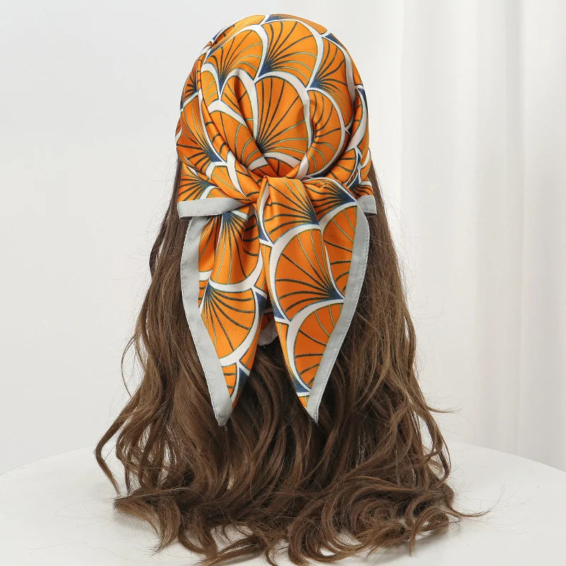Luxury Print Satin Silk Square Scarfs
