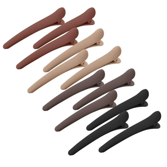 12 PCS Hair Clips; 3.1 Inch Matte Colors