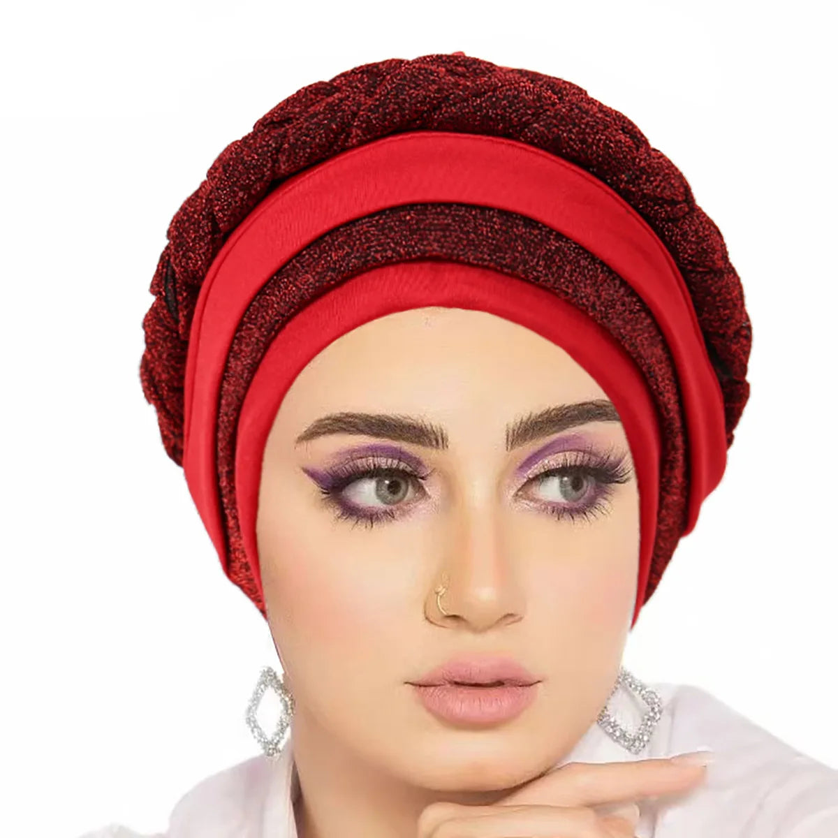 Women's Pleated Turbans in Various Colors